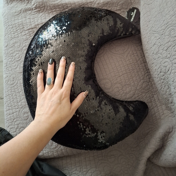 Sequin Moon Decor Pillow - Picture 3 of 6
